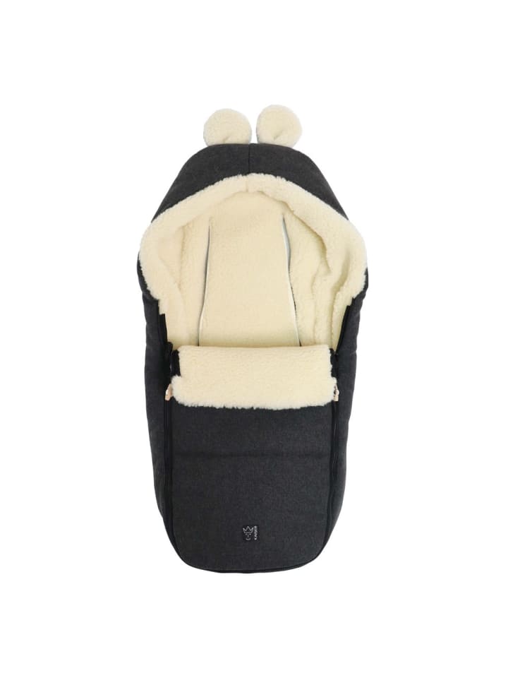 Kaiser Fleece-Fußsack Hoody Maus Wool Fütterung aus 100% Schafwolle in grau günstig kaufen onesize