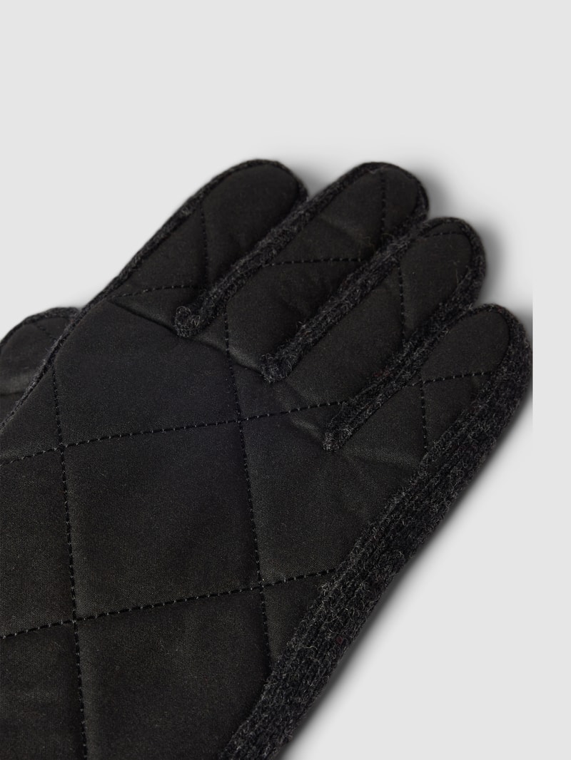 Handschuhe mit Steppnähte Modell 'Winterdale' in schwarz