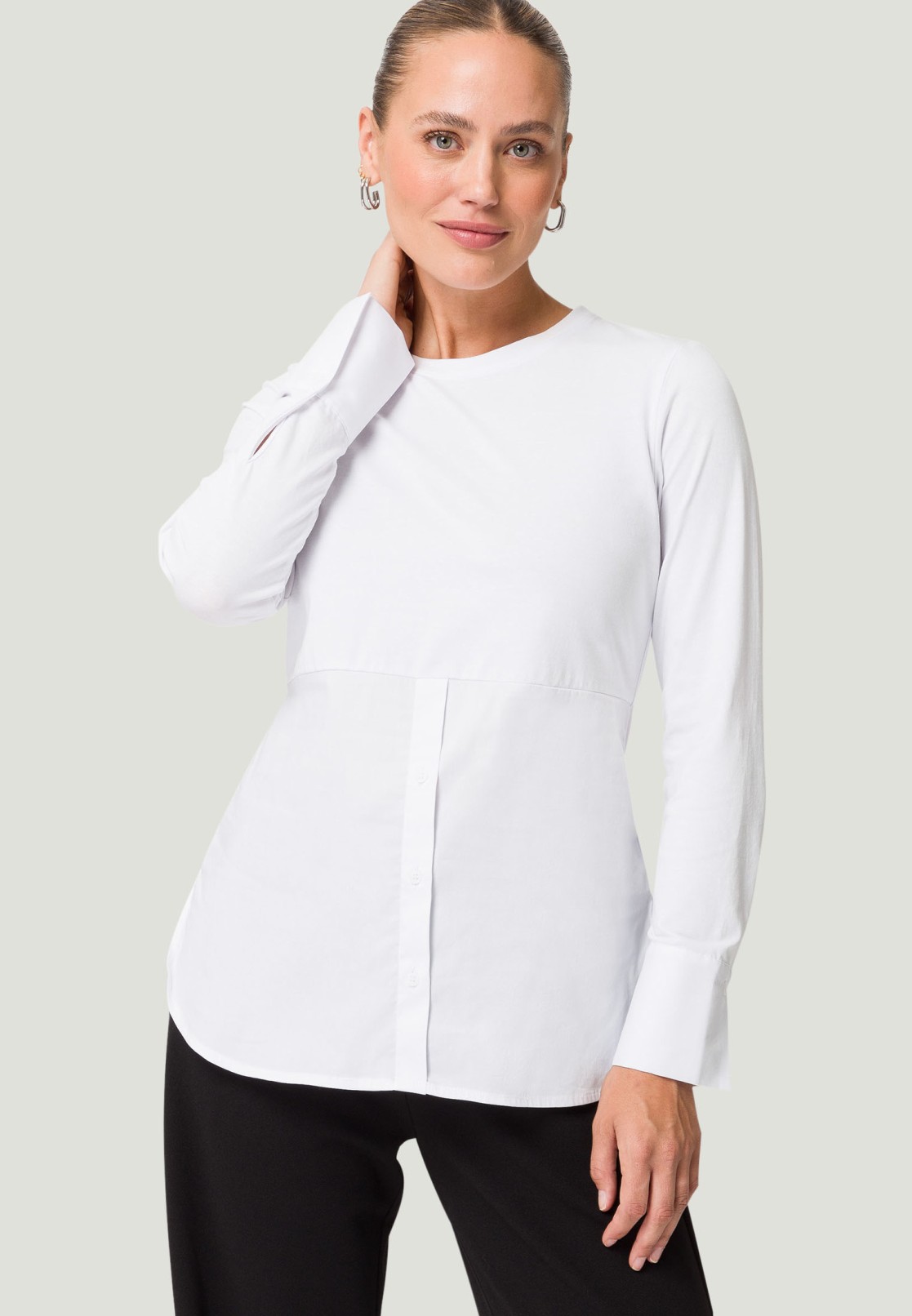 Shirt mit Bluseneinsatz