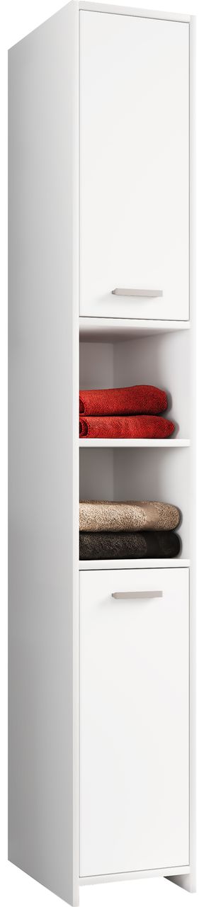 VCM Hochschrank mit 2 offene Regalfächer Zalo L Weiß