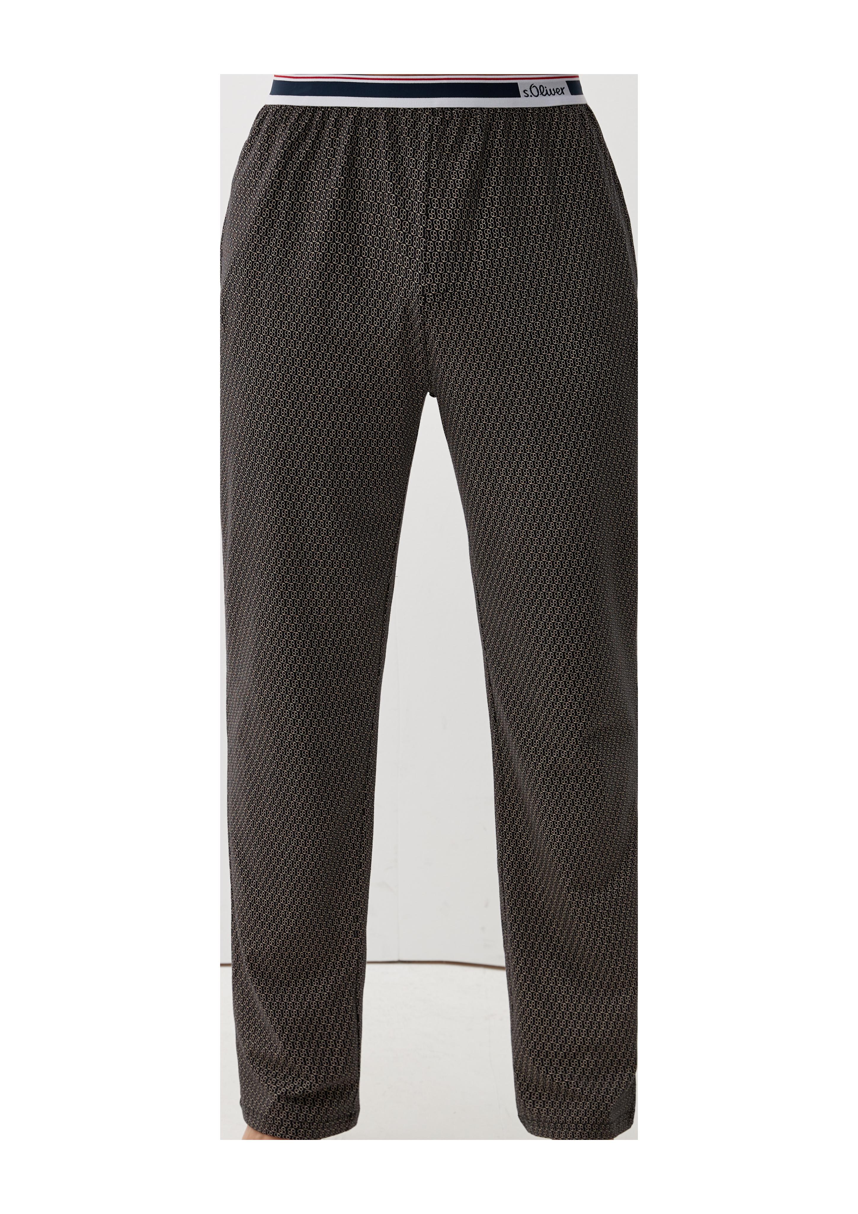 Lange Pyjamahose mit Allover-Print  6008421-99A3