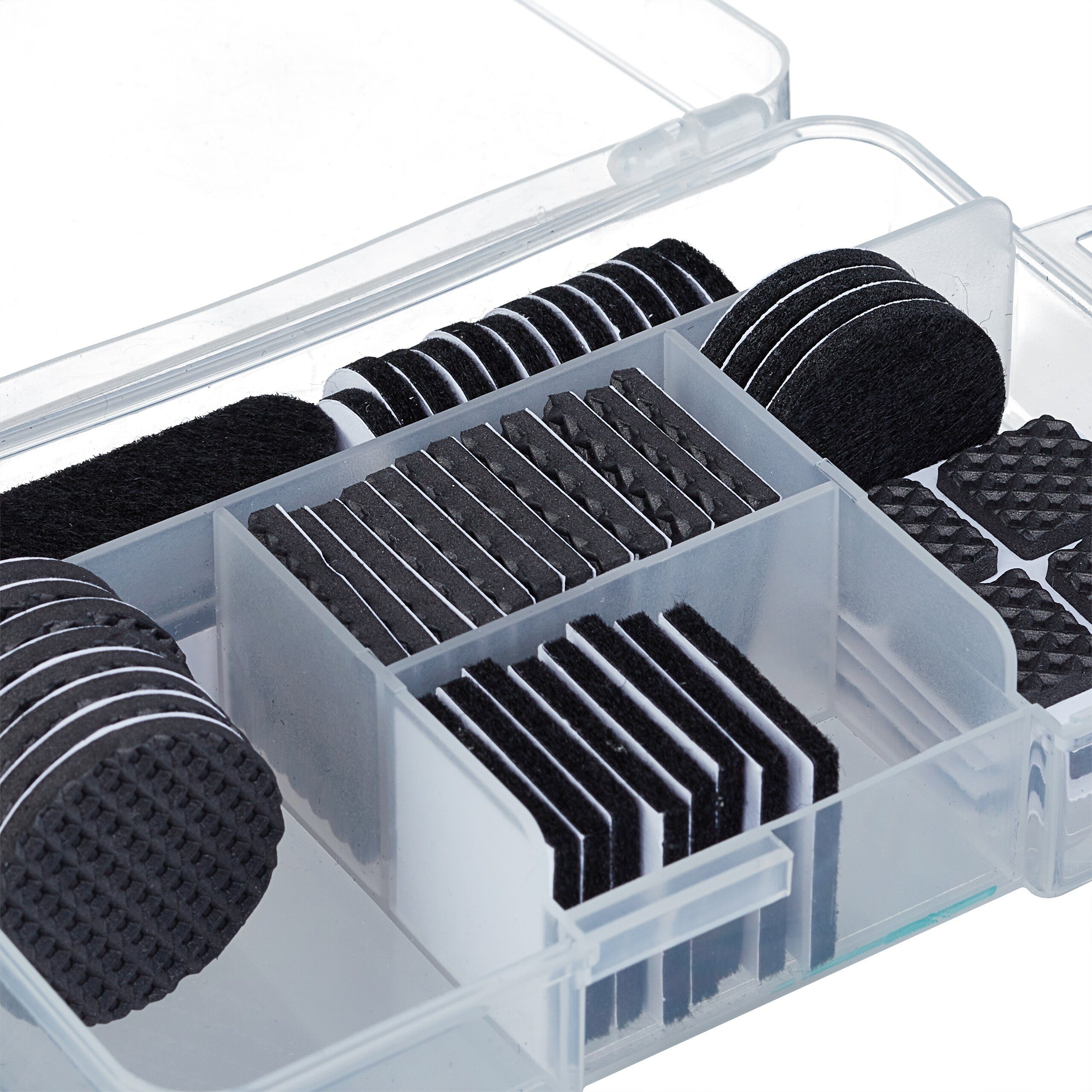 relaxdays Möbelfuß Möbelgleiter Filz & EVA 136er Pack, Schwarz