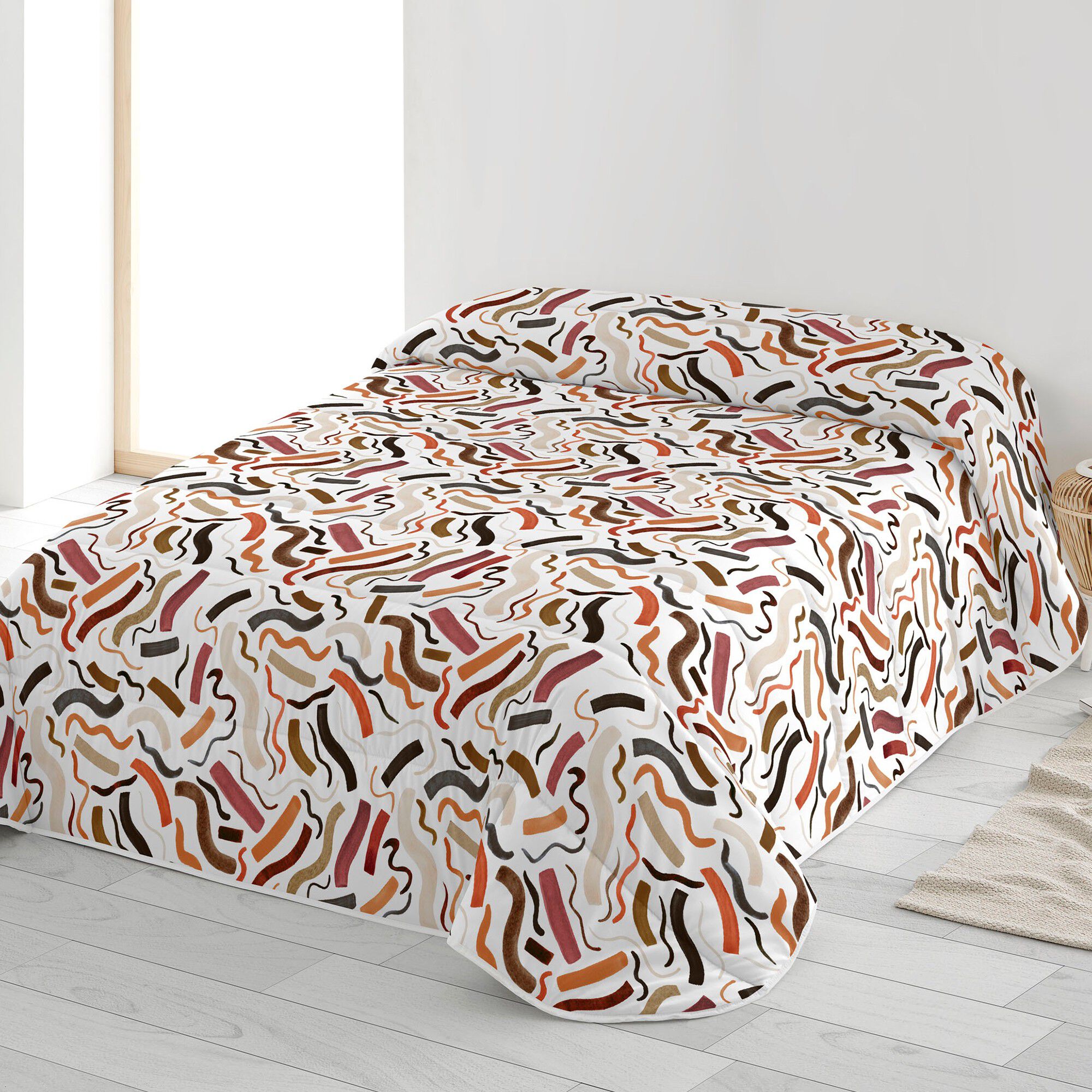 Couette microfibre imprimée Zigzag