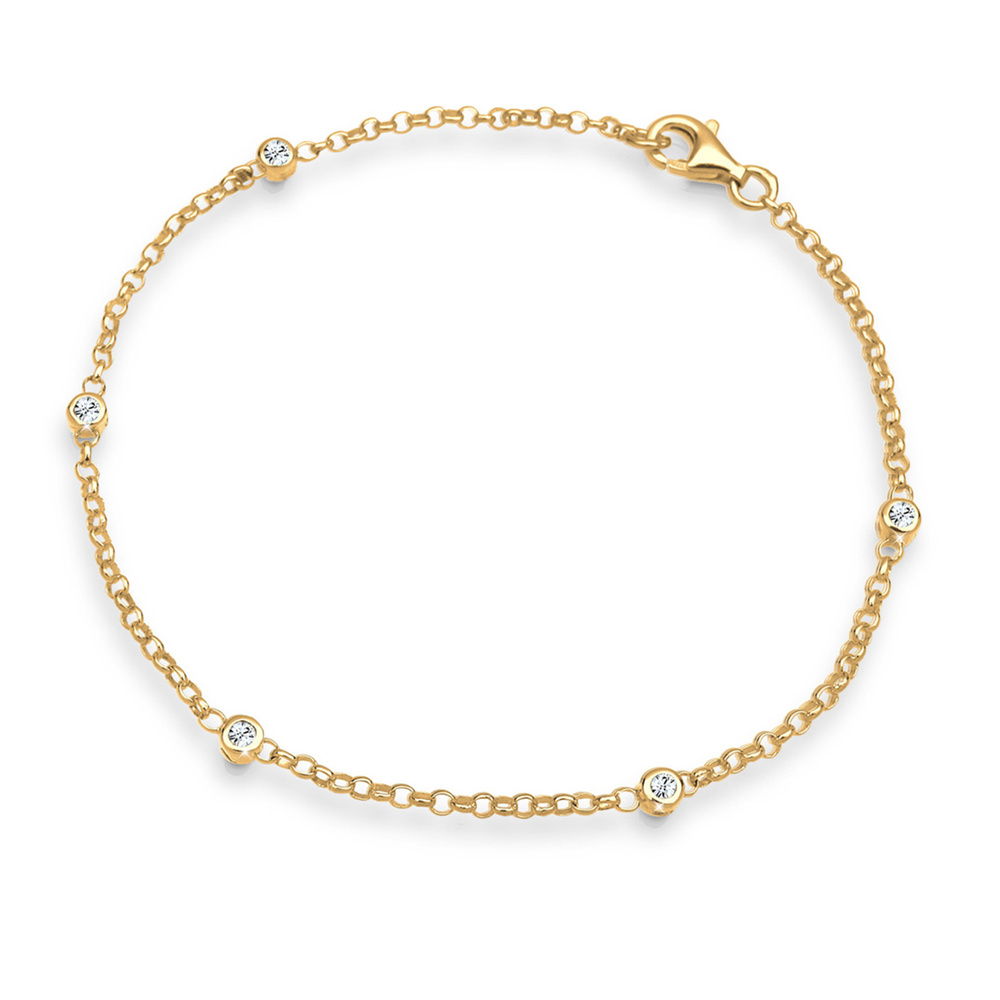 Elli Elli Bracelet Femme Modernes et Élegante avec Cristaux en Argent Sterling 925 Bracelet