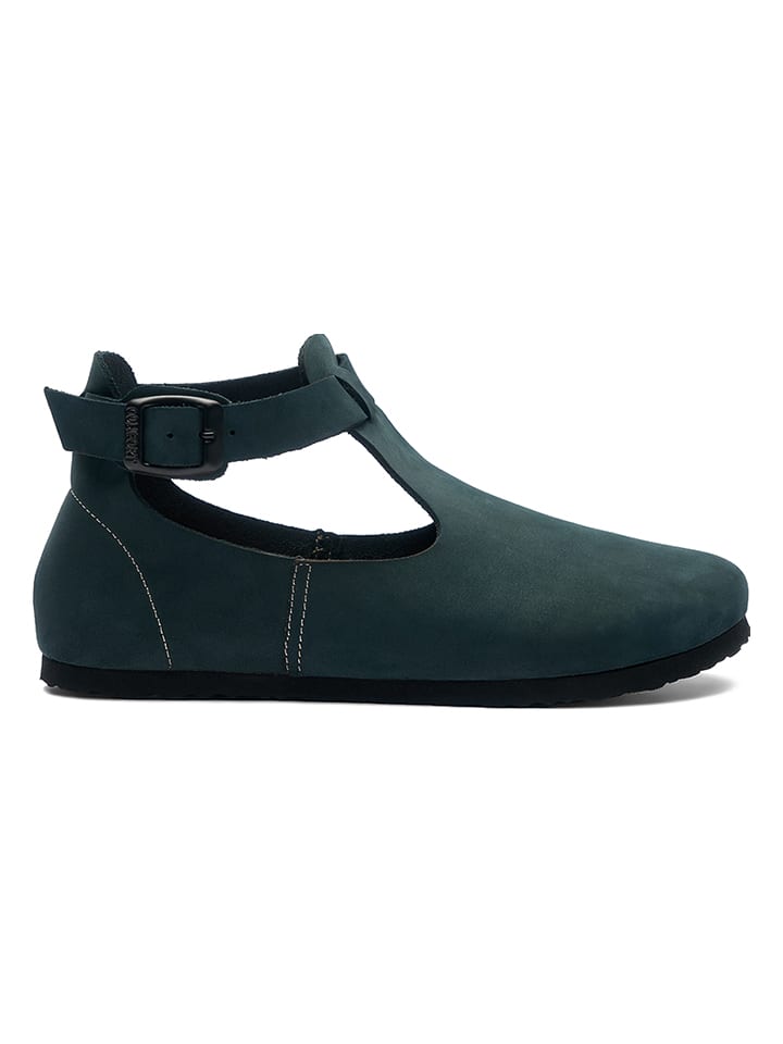 Comfortfusse Leder-Ballerinas in Dunkelblau günstig kaufen