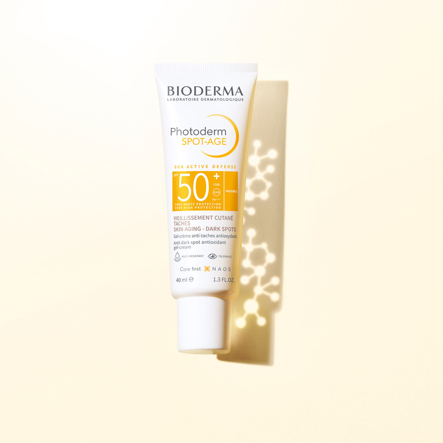Bioderma Photoderm Spot-Age Gel-Crème Anti-Taches, Antioxydant, Invisible SPF50+ 40 ml