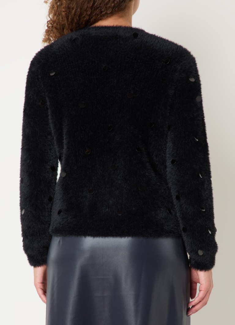 Expresso Chunky knit cardigan with sequins