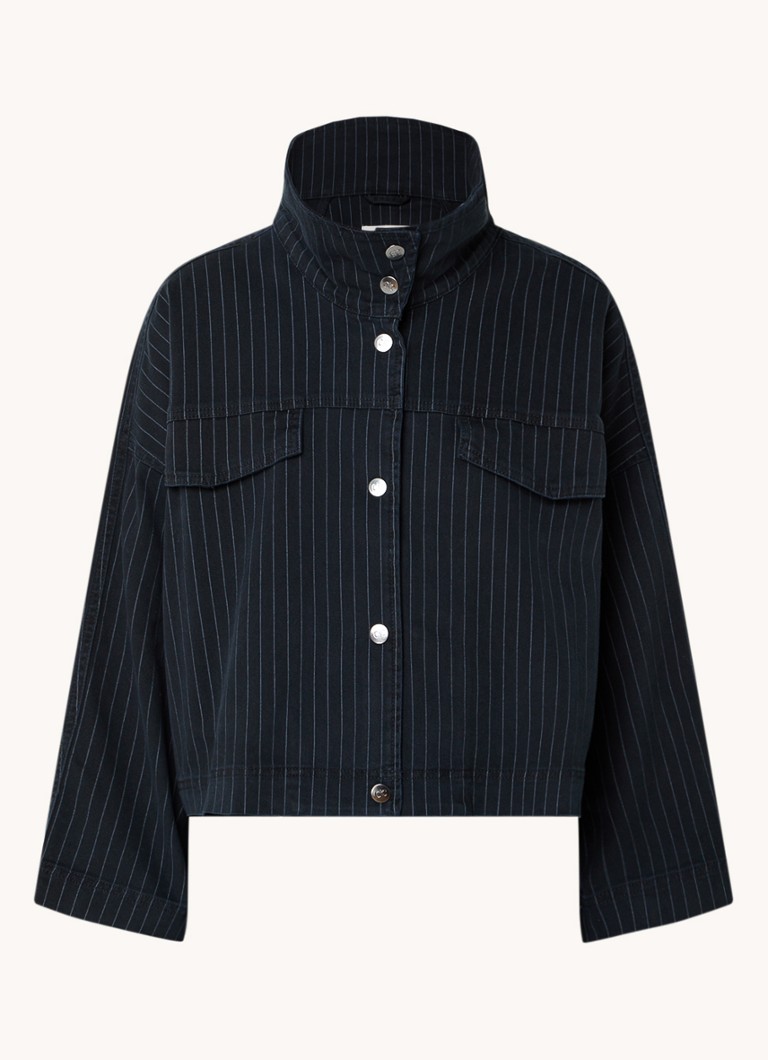 Giacca Co'Couture Pin in denim stampato a righe.