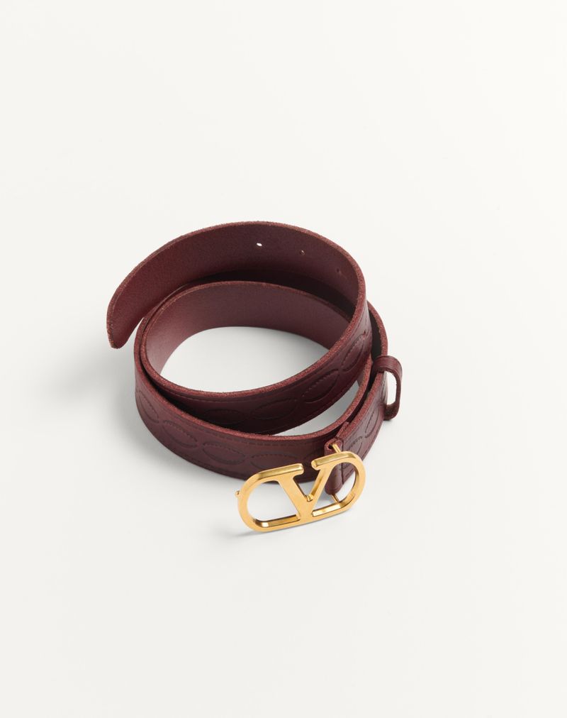Cinto exclusivo VLogo em couro de bezerro 30 mm