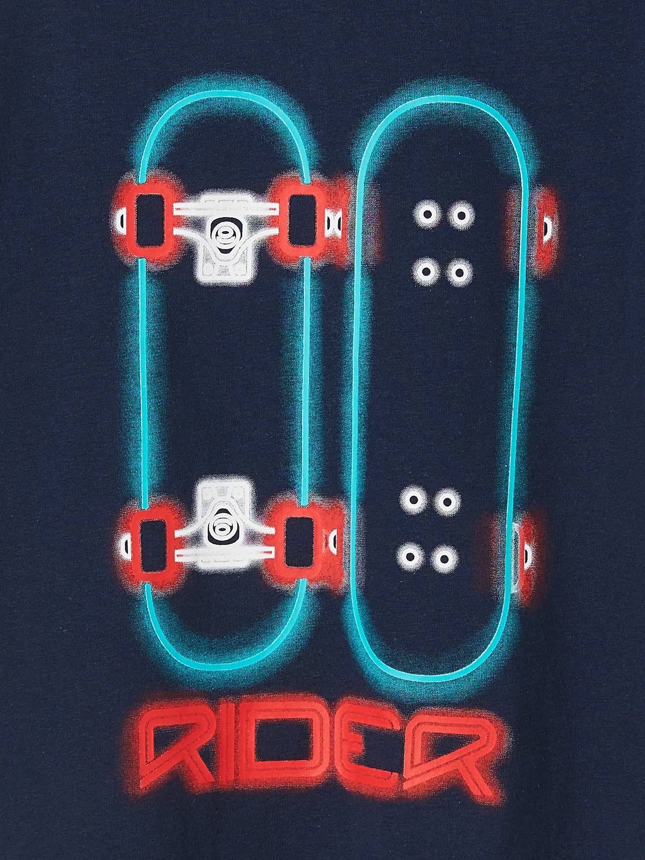 T-shirt motif graphique garçon dark bleu indigo