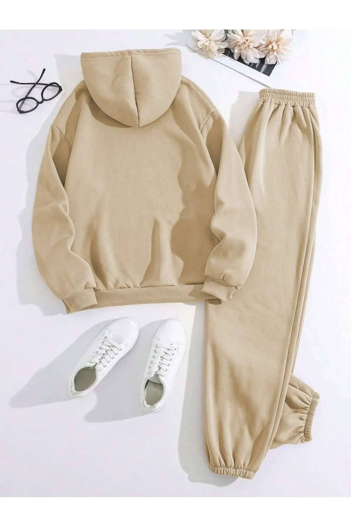 MOONBULL  Sport-Sweatsuit Set - Beige - Regular Fit