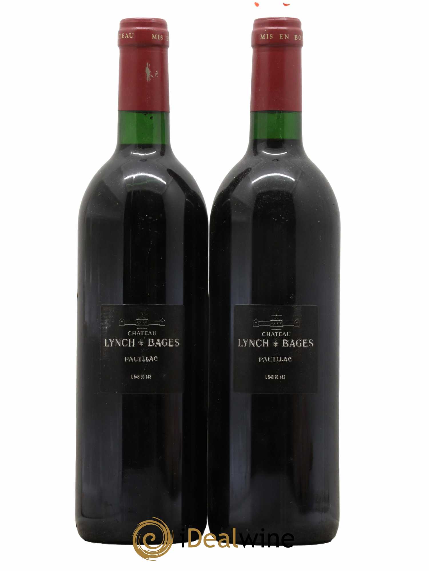 Château Lynch Bages 5ème Grand Cru Classé  1990 - Lot de 2 Bouteilles