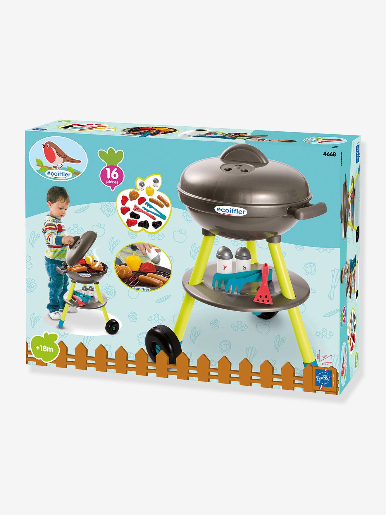 Ecoiffier Spiel-Holzkohlegrill ECOIFFIER - mehrfarbig