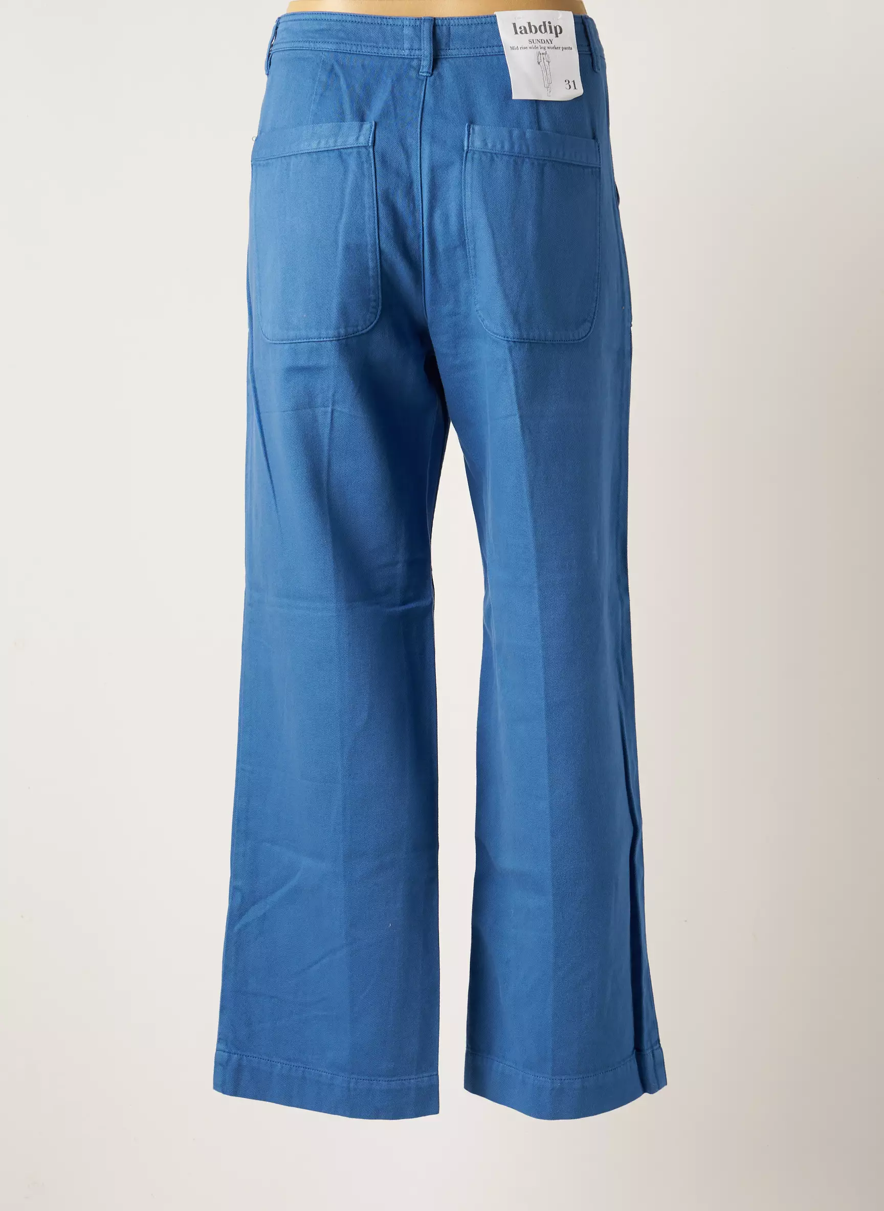 Lab Dip Paris Pantalons Larges Femme couleur bleu