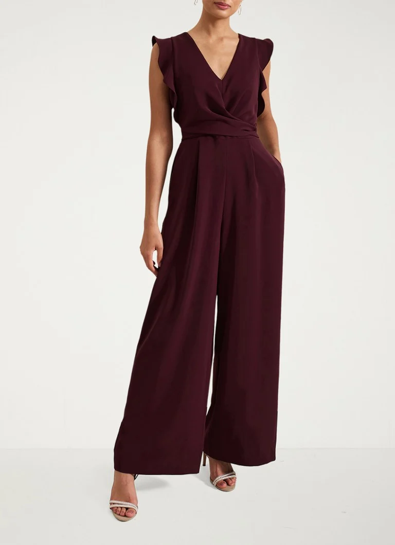 Phase Eight Ayla Jumpsuit wide fit jumpsuit with butterfly sleeves