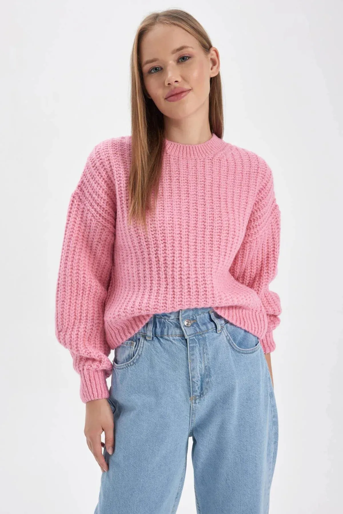 DeFacto  Cooler Oversize-Fit-Pullover mit Rundhalsausschnitt V1811az23wn