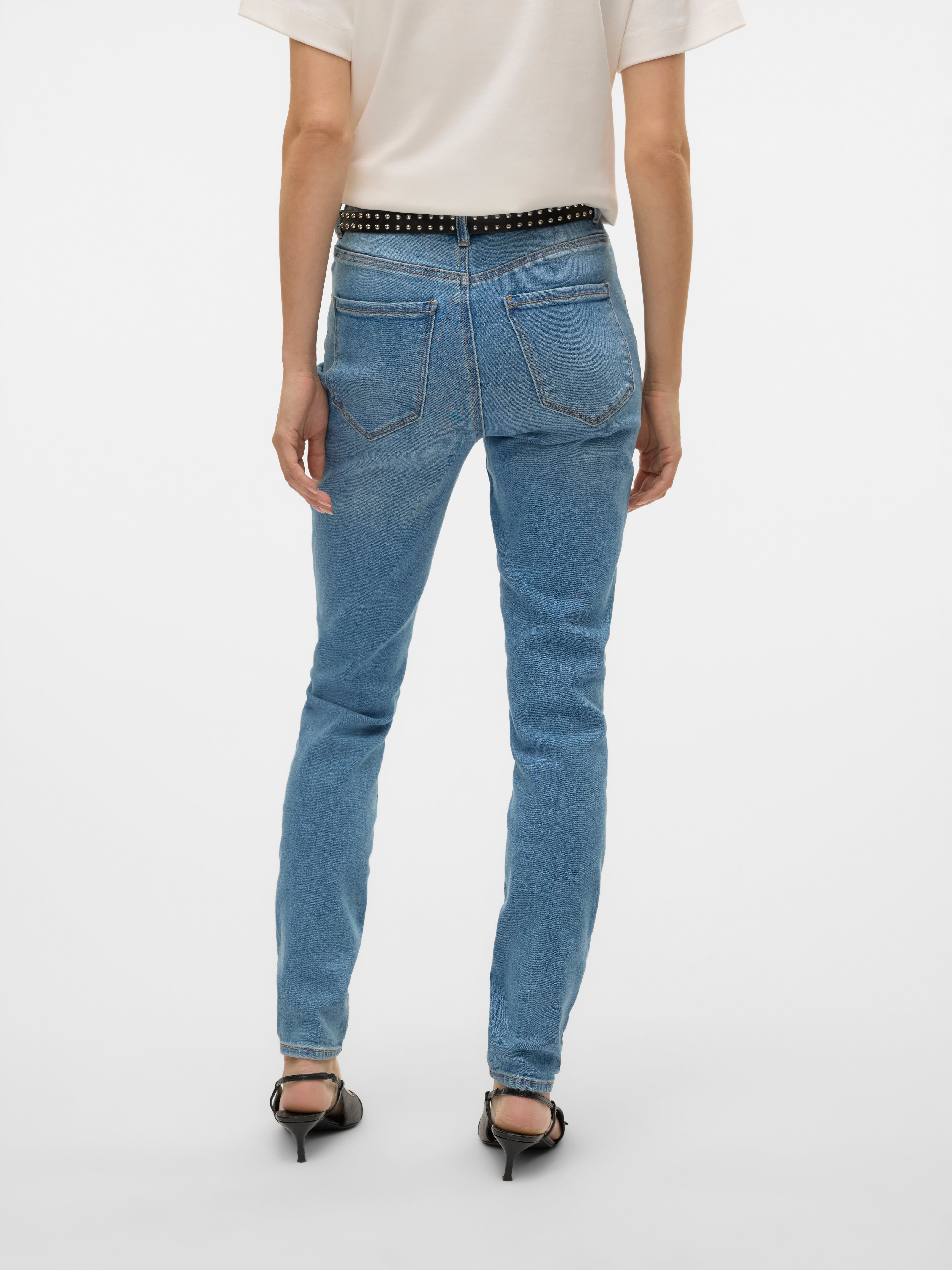 VMSOPHIA Hohe Taille Slim Fit Jeans