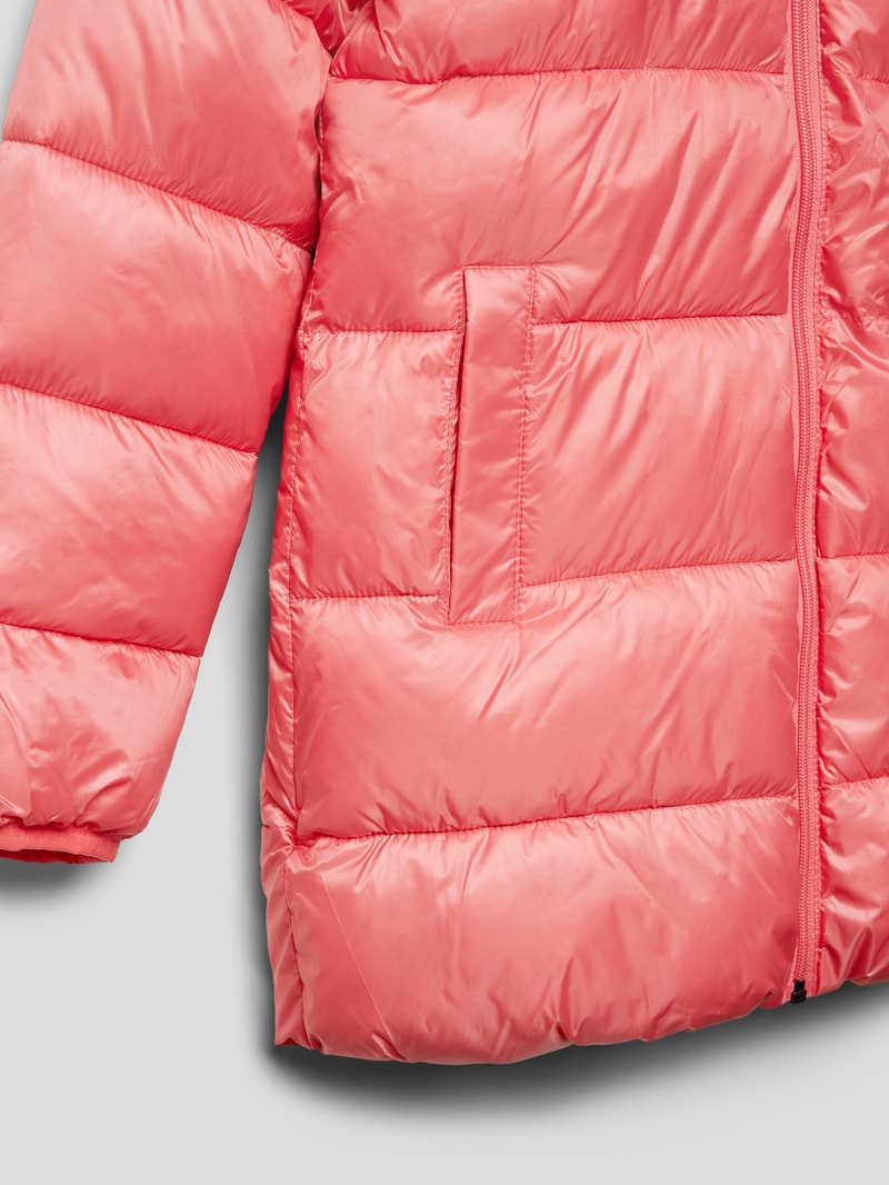 Steppjacke mit Label-Detail in lachs