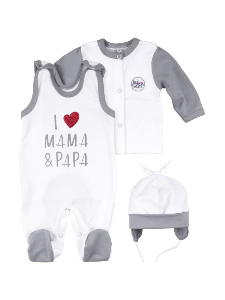 Baby Sweets Erstausstattung-Set I love Mama & Papa in weiss günstig kaufen