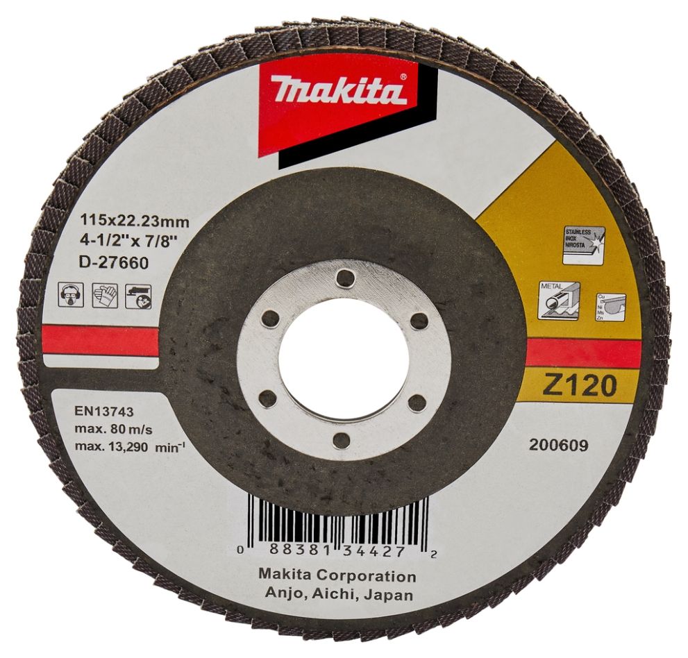Makita Zubehör D-27660 Fächerscheibe 115 mm Z120