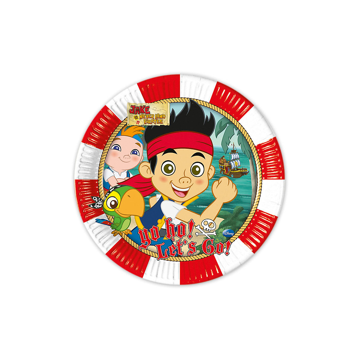 Pappteller   Jake und die Nimmerlandpiraten, Ø 23 cm, 6 Stück