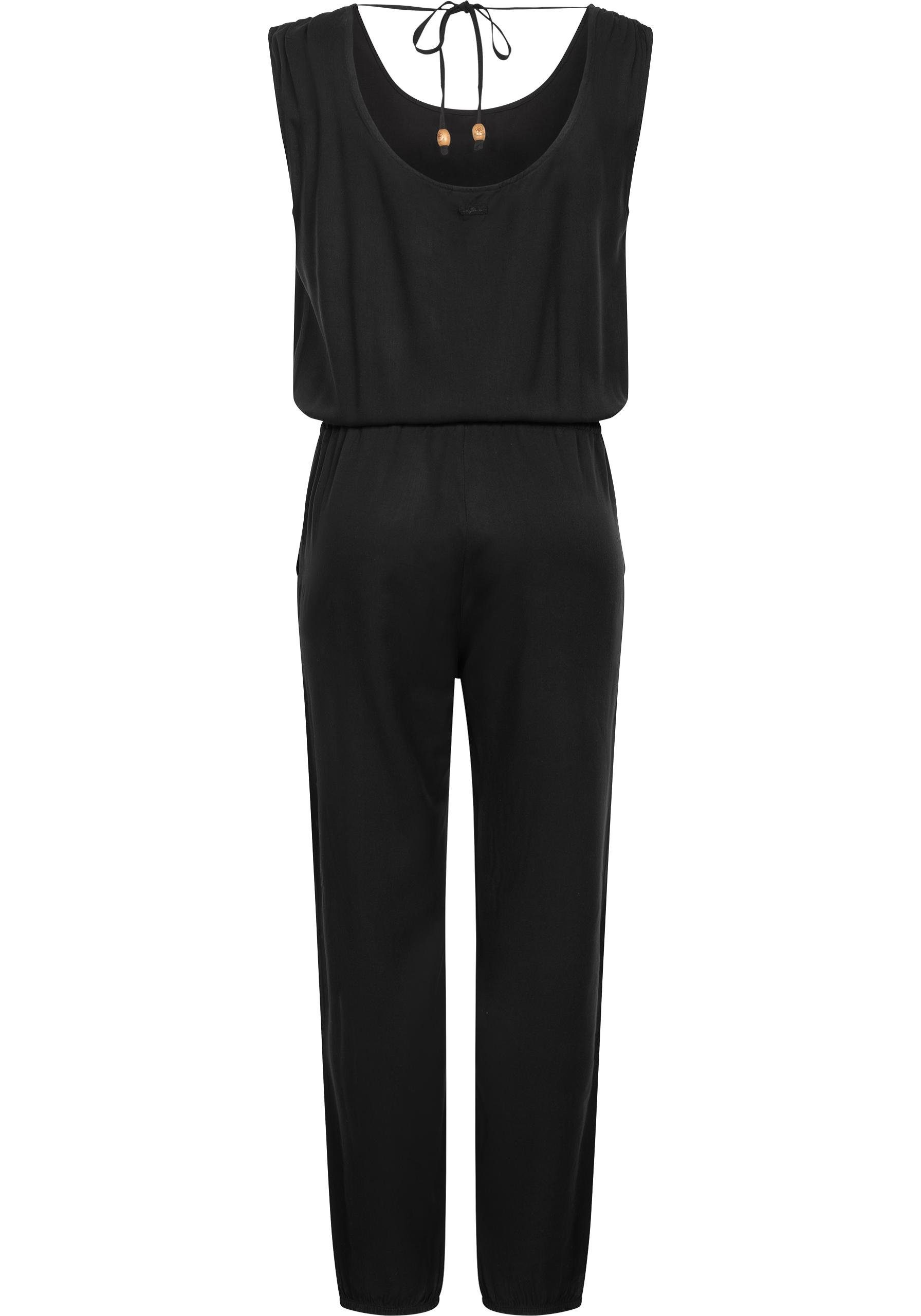 Ragwear Jumpsuit Noveel schicker, langer Damen Overall mit Bindeband