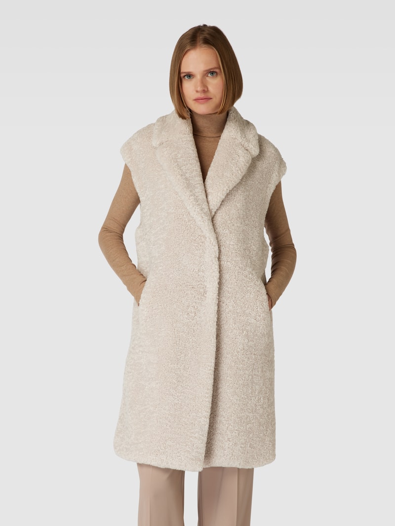 Weste mit Teddyfell in offwhite