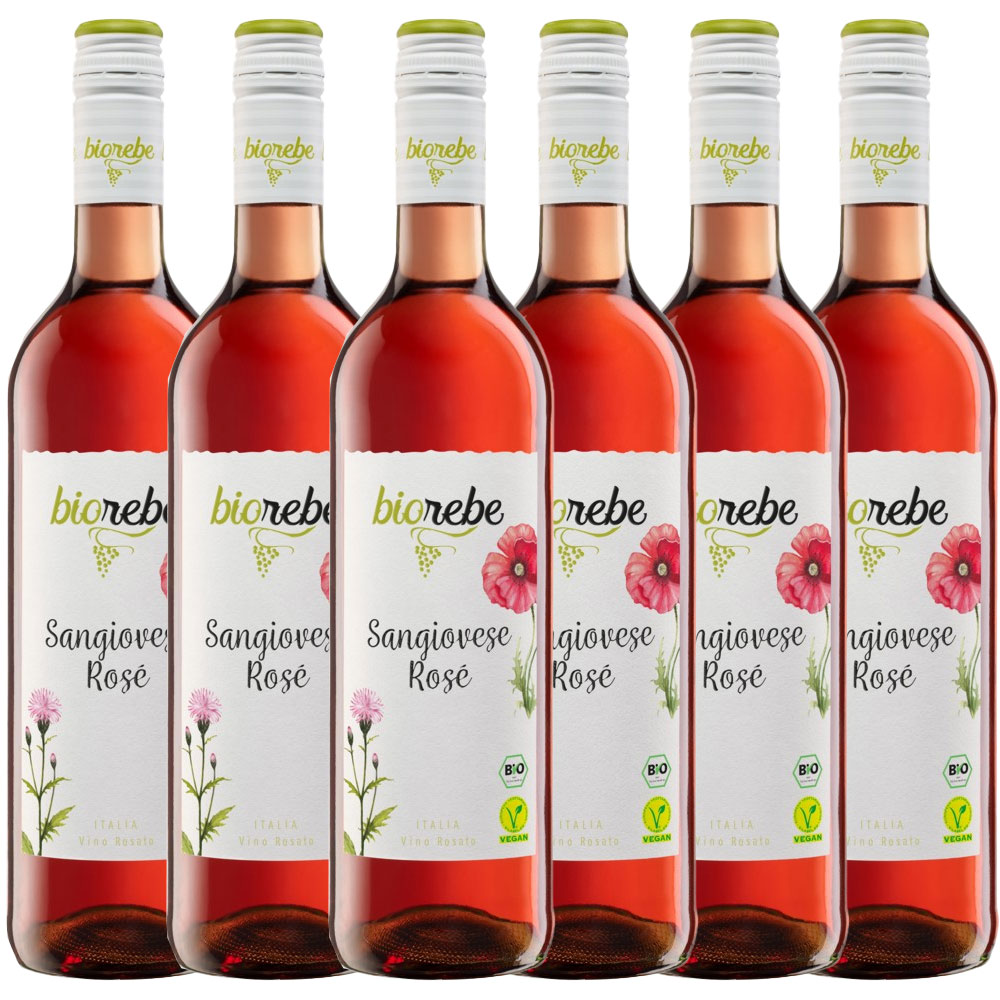 Biorebe Sangiovese Rosé feinherb 2021 0,75l 6er Karton