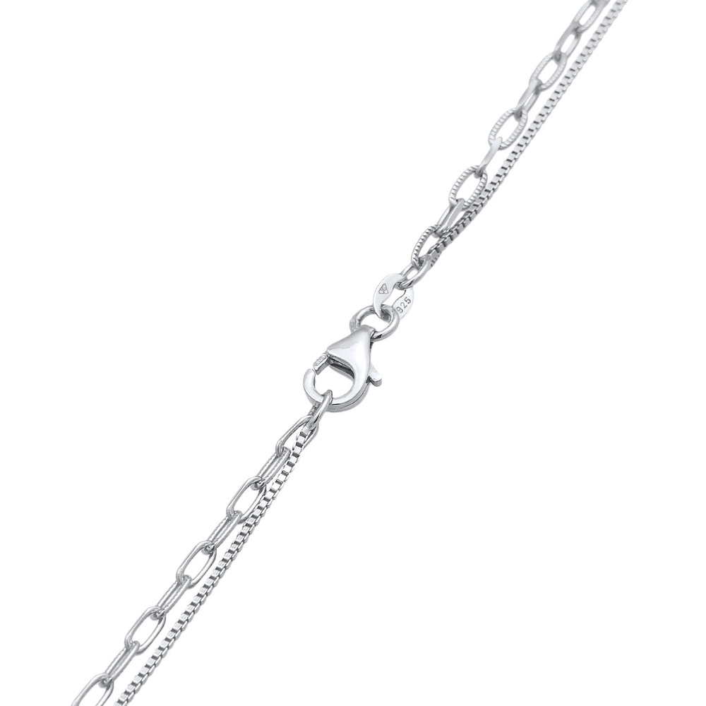 Elli Elli Collier Couche femme de base tendance en argent sterling 925 collier