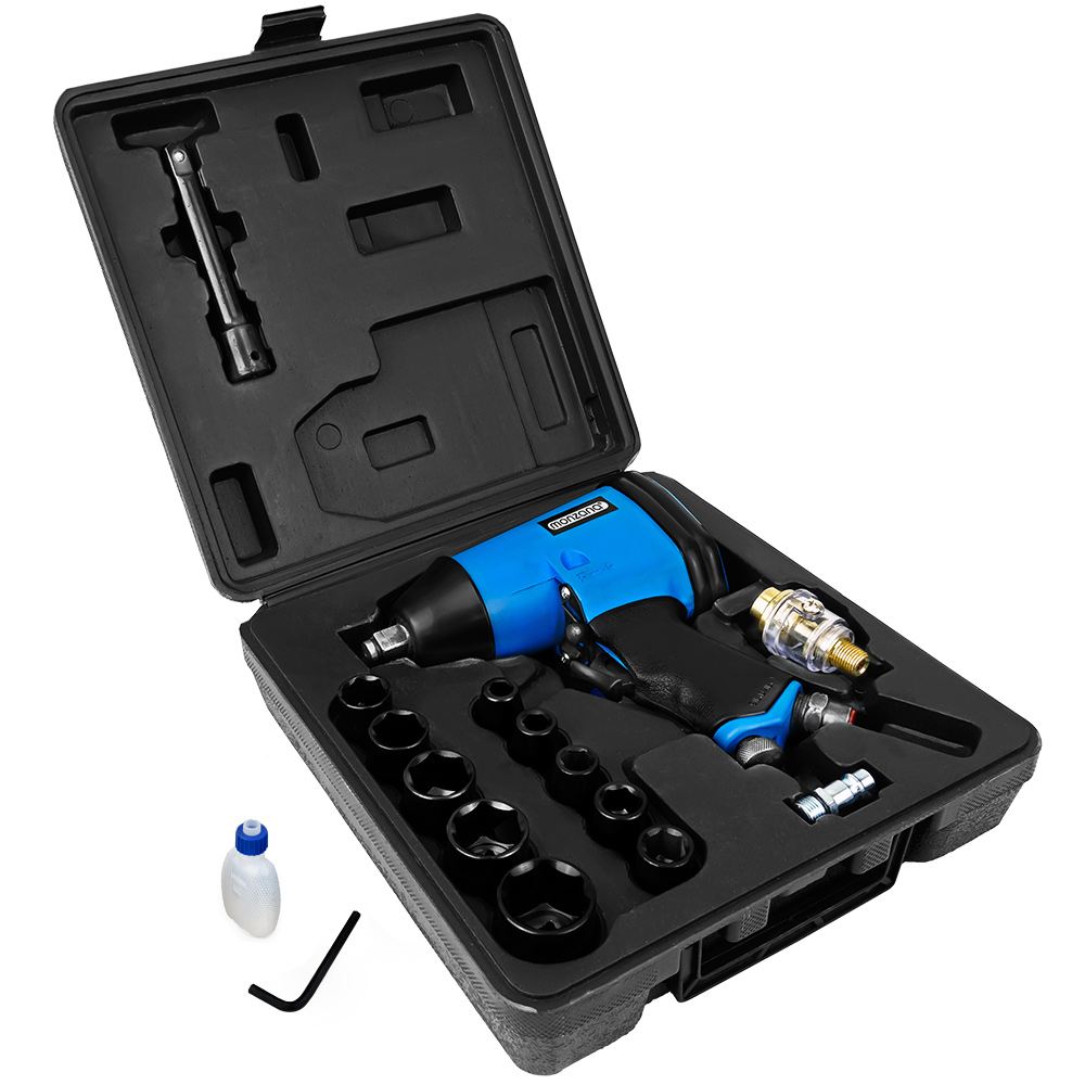 Casaria monzana® Druckluftschrauber-Set 1/2 17-teilig