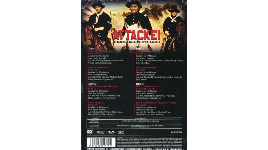 Attacke! - Die grosse Kavallerie-Spielfilm Box  [4 DVDs]