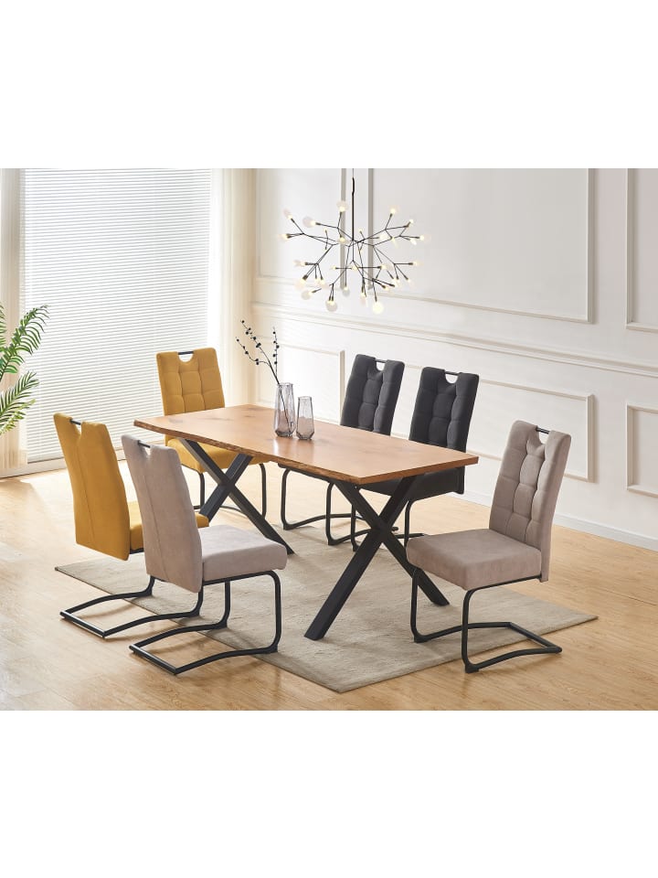 B&D Home 2er-Set: Esszimmerstuhl SOFIA in Grau - (B)48 x (H)96 x (T)60 cm günstig kaufen onesize