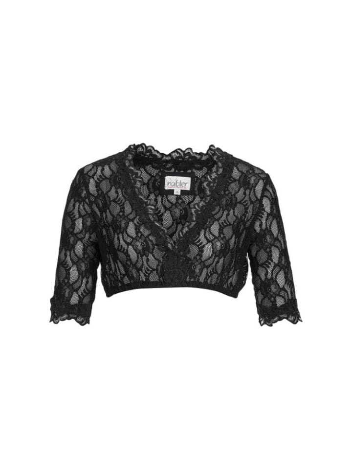 Nübler Dirndlbluse 3/4 Arm Laura in Schwarz günstig kaufen