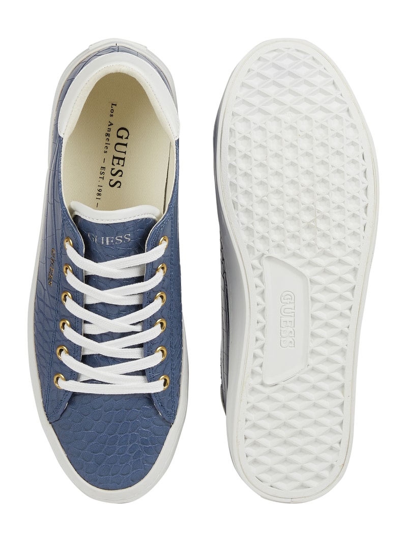 Sneaker in Leder-Optik Modell 'Ester' in hellblau