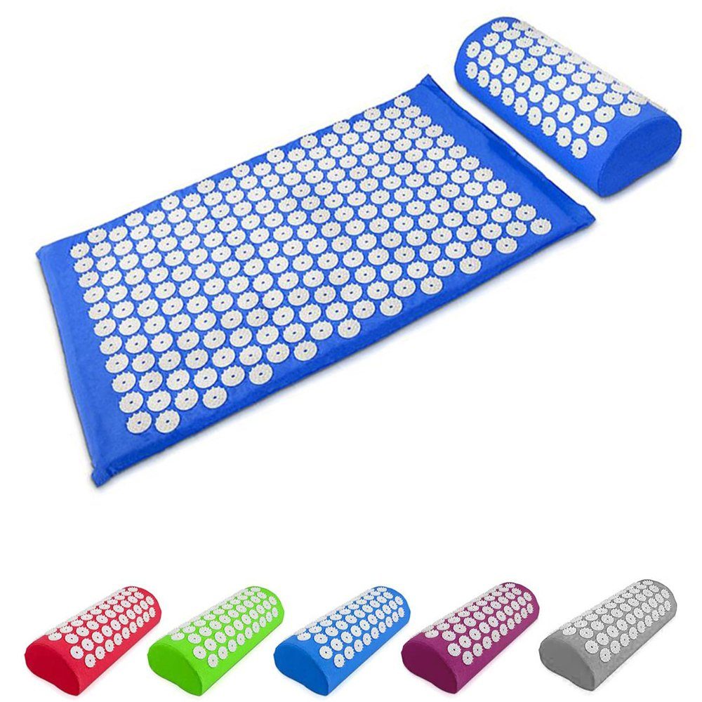 SmartYogi Akupressurmatte Massagematte Akupressur Set zur Entspannung 2er-Pack (Akupunktur Matte für effektive Lockerung), Lösung von Verspannungen Stressabbau – nach TCM