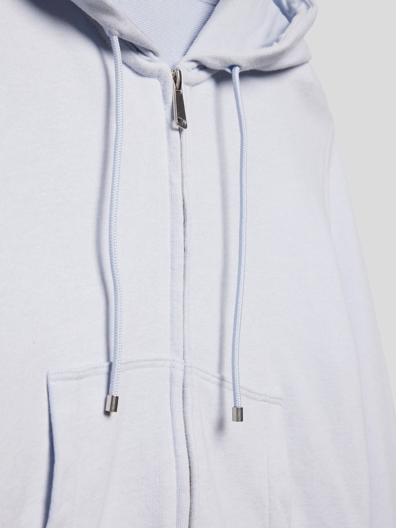 Sweatjacke mit Känguru-Tasche Modell 'suaves' in bleu