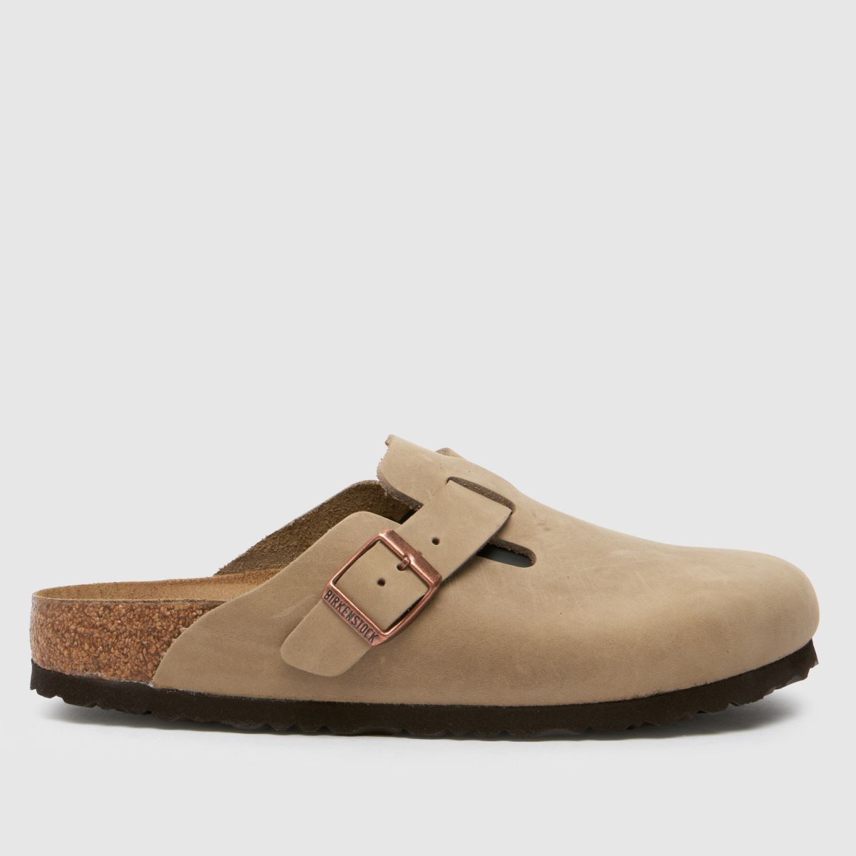 BIRKENSTOCK Boston keskeny szabású klumpa szandál barna színben