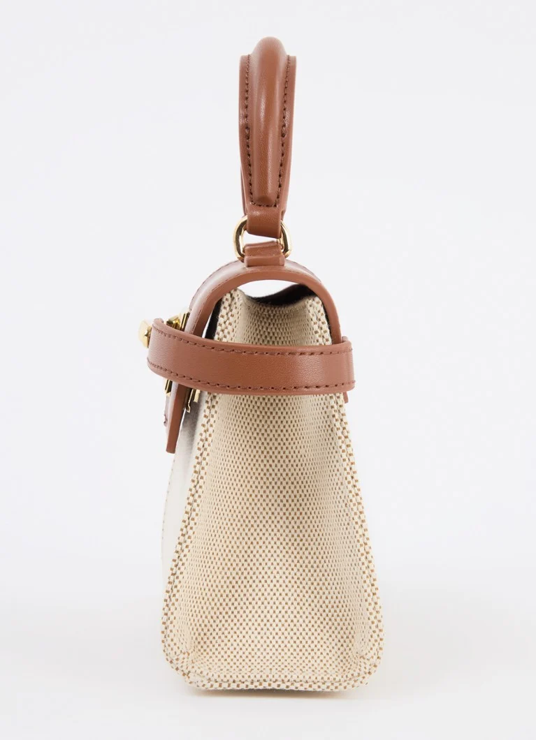 JW PEI  Elise handtas van canvas met afneembare schouderriem