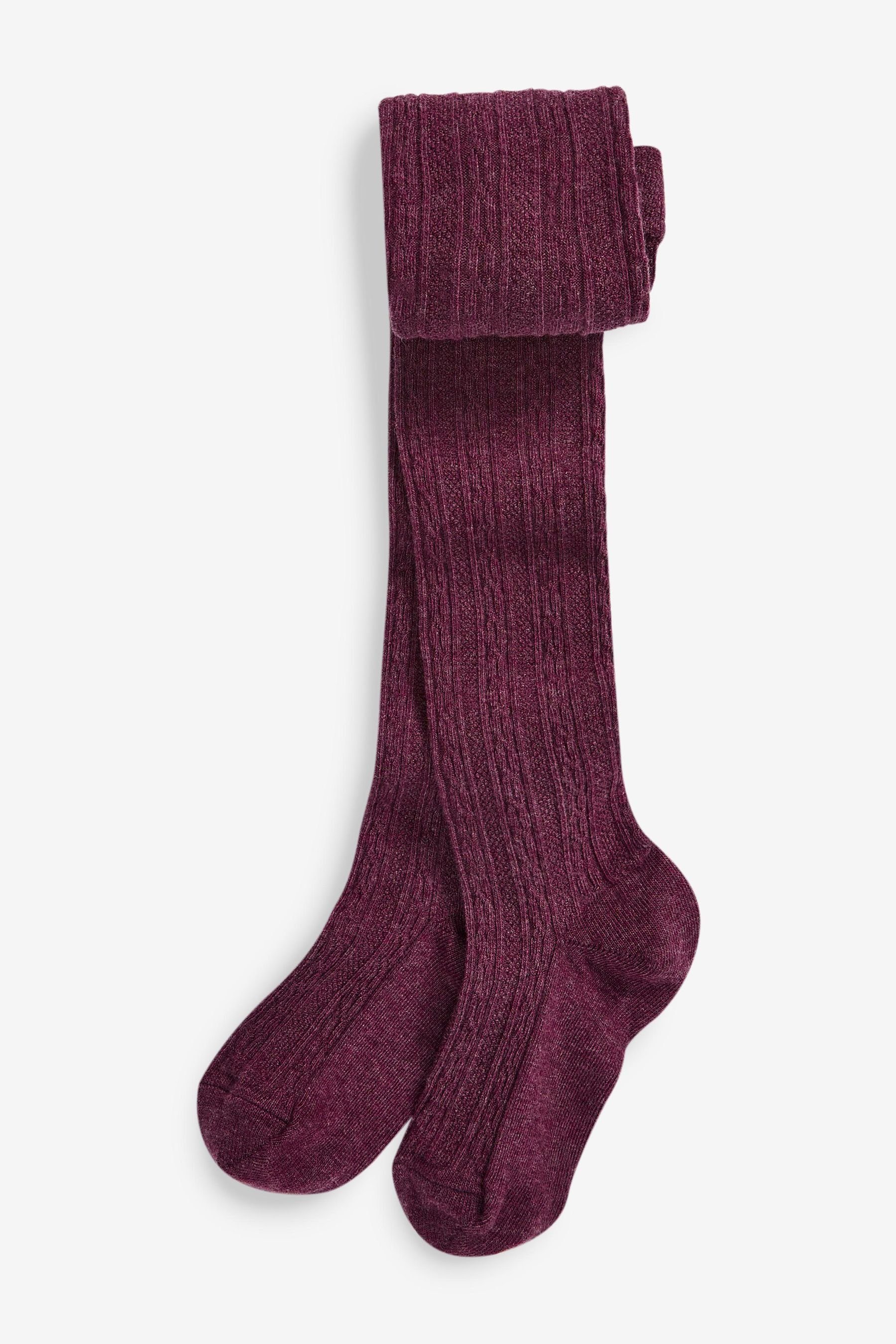 Next Strickstrumpfhose Strumpfhose mit Baumwolle + Zopfmuster, 3er-Pack (3 St)