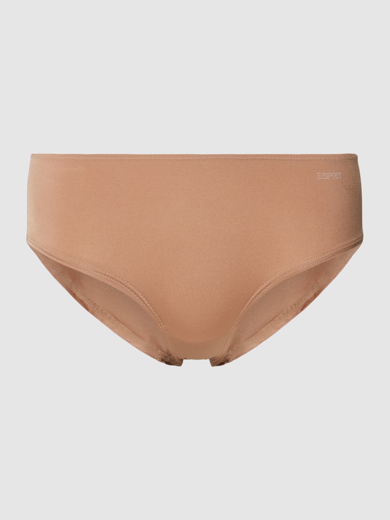 Pants mit Logo-Print Modell 'MICRO' in beige