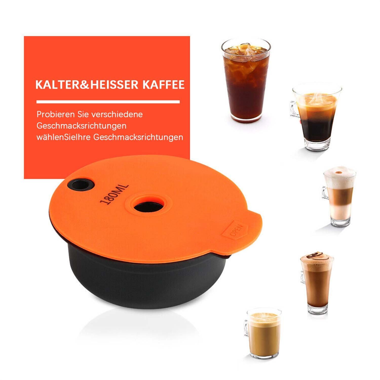 flowgoer Perkolator 60/180 nachfüllbarer Kaffeekapsel-Pod-Filter, Für Tassimo Bosch Vivy MyWay