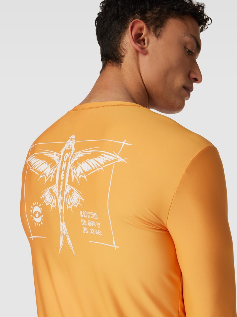 Badeshirt mit Motiv-Print Modell 'CAMORRO' in apricot