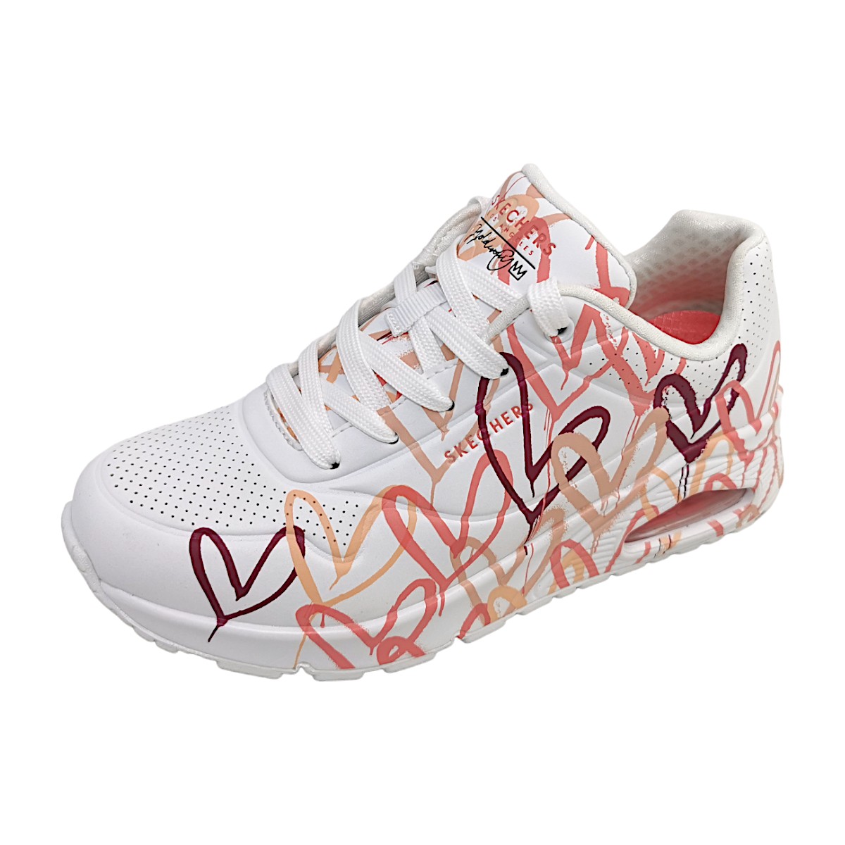 Skechers Uno- Spread The Love 155507 Weiß WCRL white/ hot coral