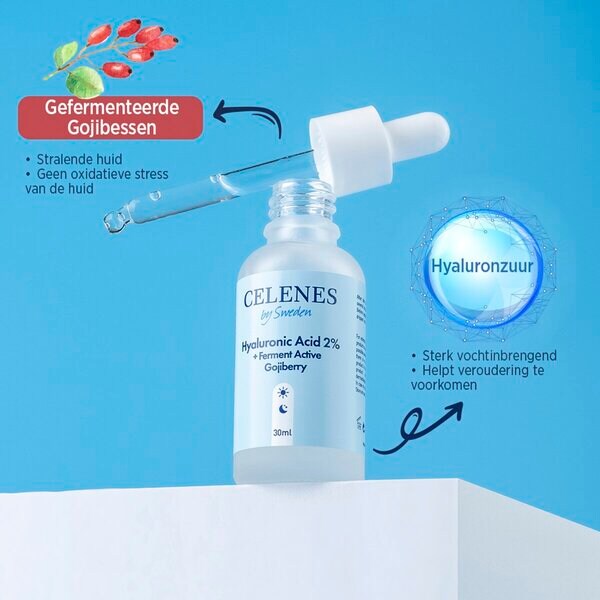 Celenes By Sweden Hyaluronic Acid Ferment Active Goji Berry szérum 30ml - Minden bőrtípusra