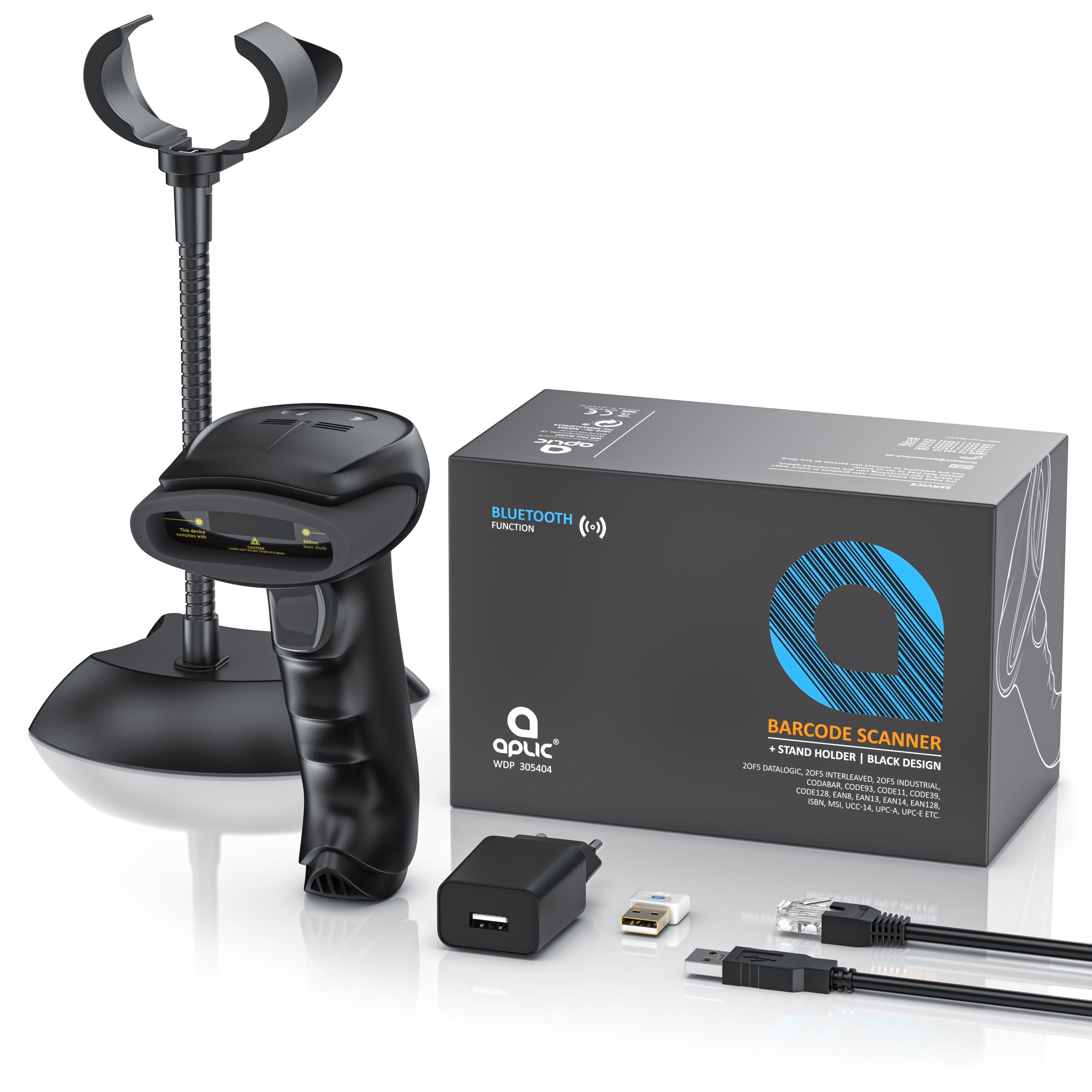 Aplic Handscanner, (Bluetooth Laser Barcodescanner, Wireless Handheld Scanner, IP54)