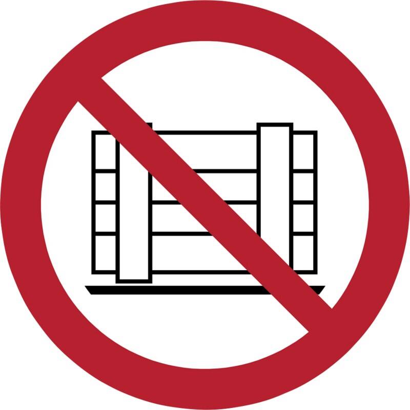 Djois Warnschild Abstellen oder Lagern verboten Klebstoff, einschraubbar PP (Polypropylen) 10 (B) x 0,14 (H) cm 3 Stück