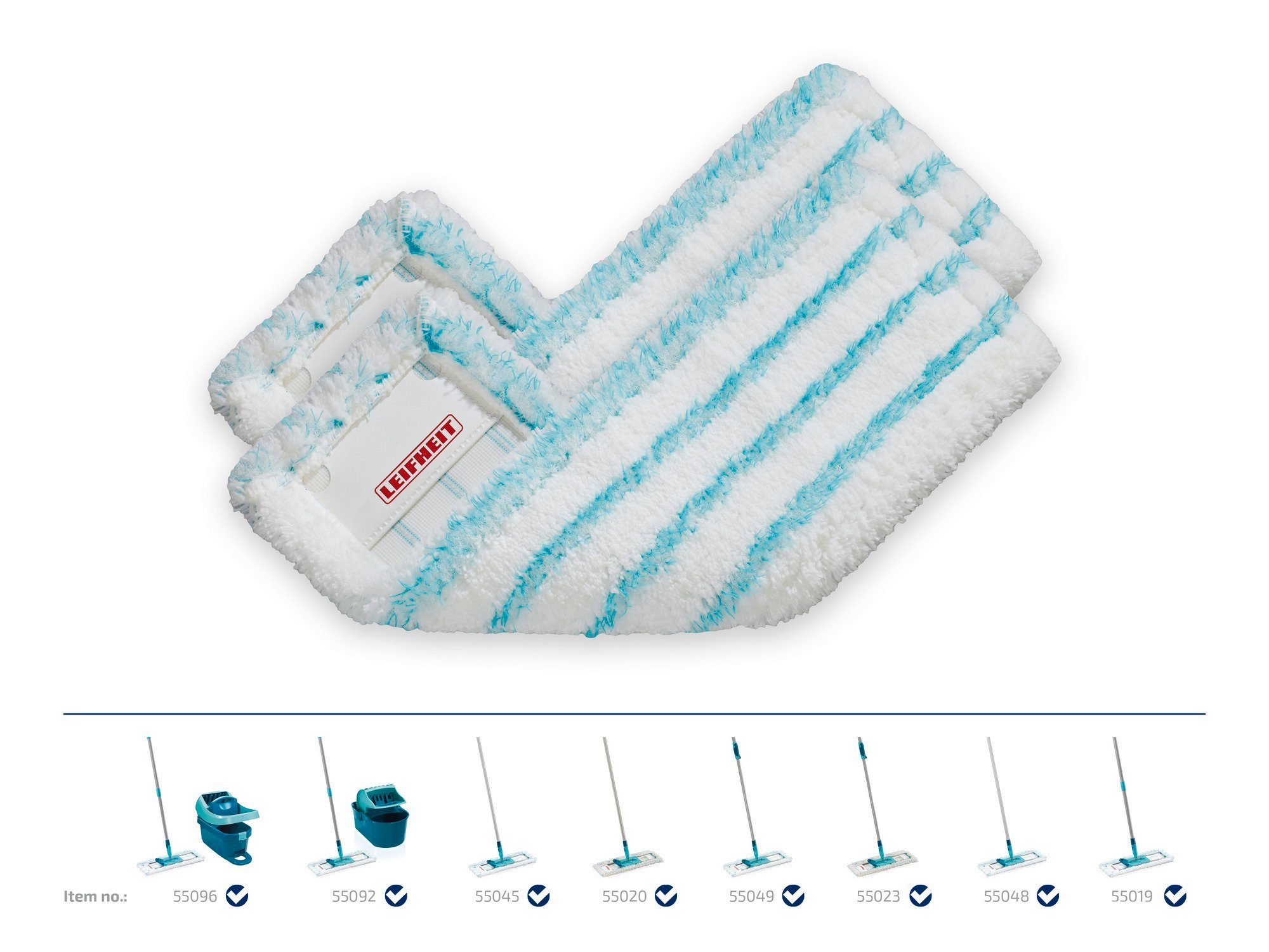 Leifheit Bundle Wischbezug Profi XL micro duo (2er Set) Wischbezug