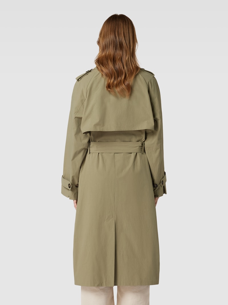 Oversized Trenchcoat mit Reverskragen in schilf