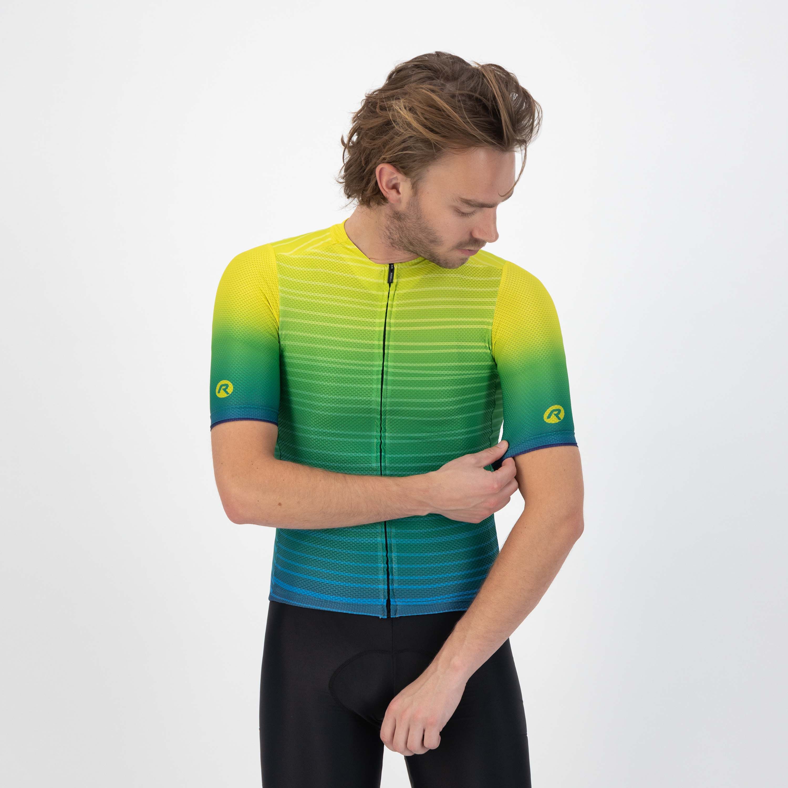 Rogelli Surf Grün/Fluor Herren Radtrikot Kurzarm