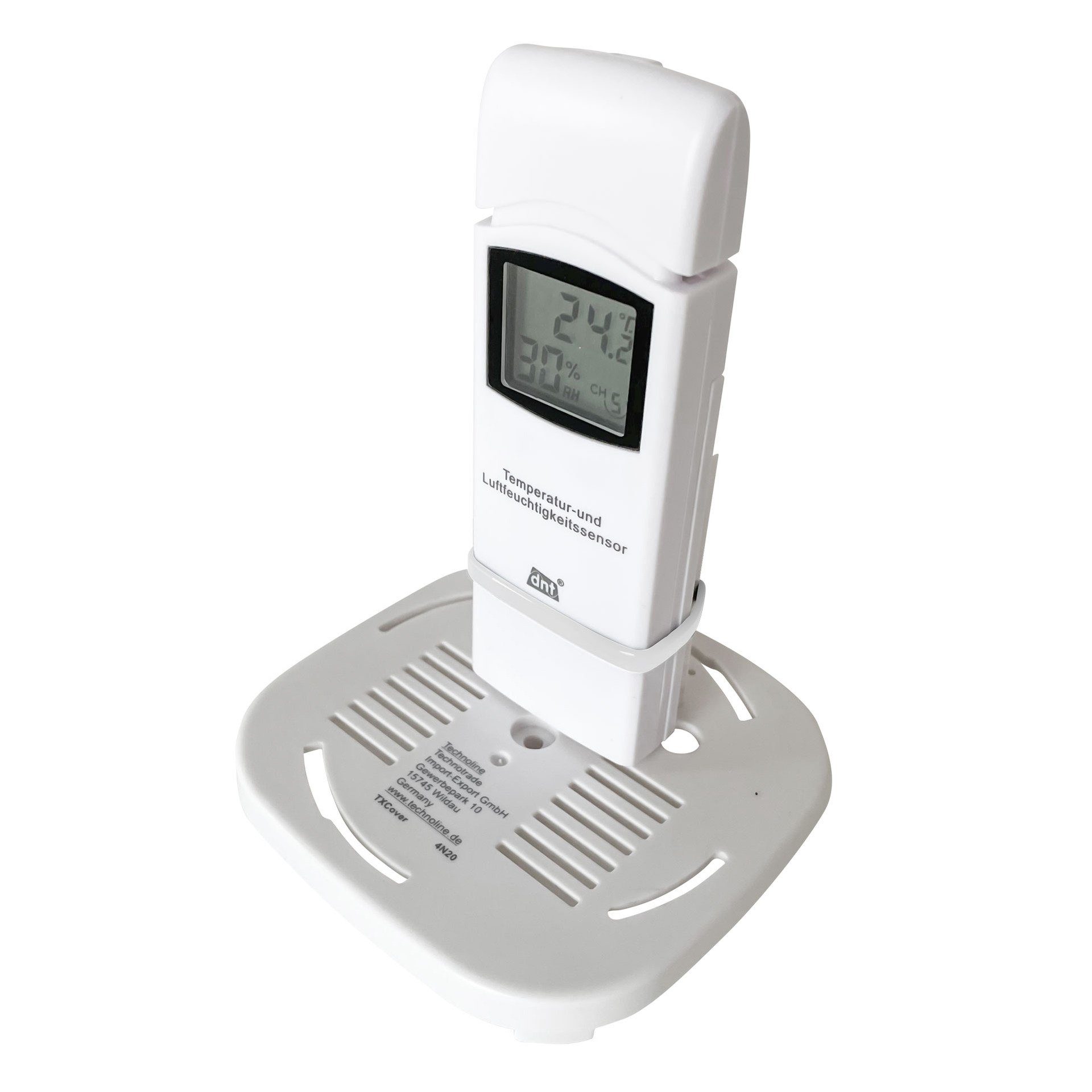 technoline Ersatzschutzkappen TX Cover, Außensenderabdeckung, Wetterschutzgehäuse, Schutzhülle, Regenschutz Sonnenschutz für Sender, Sensor, Wetterstation, weiß